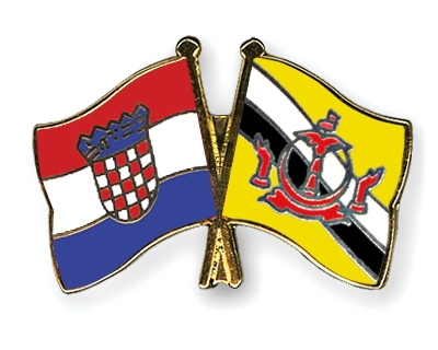 Fahnen Pins Kroatien Brunei-Darussalam