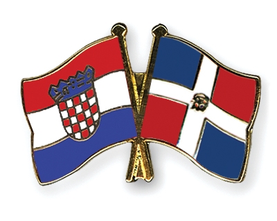 Fahnen Pins Kroatien Dominikanische-Republik