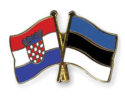 Fahnen Pins Kroatien Estland
