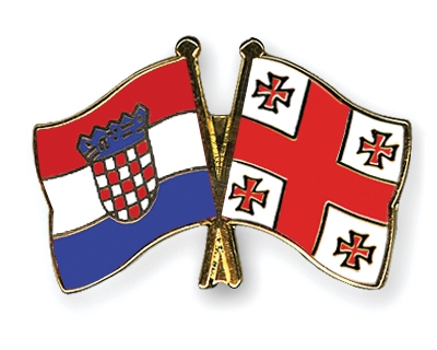 Fahnen Pins Kroatien Georgien