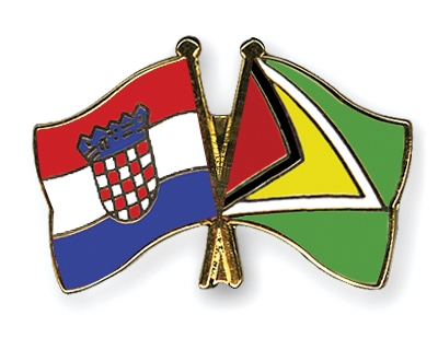Fahnen Pins Kroatien Guyana