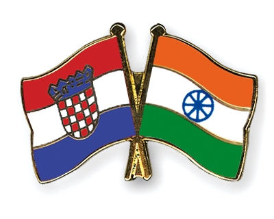Fahnen Pins Kroatien Indien