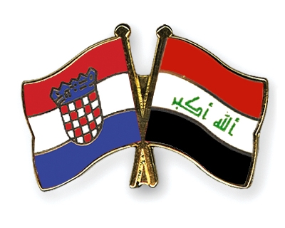 Fahnen Pins Kroatien Irak