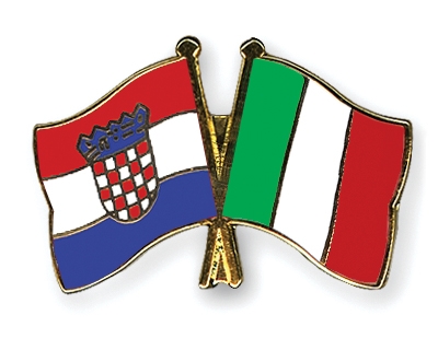 Fahnen Pins Kroatien Italien