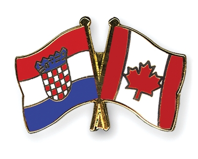 Fahnen Pins Kroatien Kanada