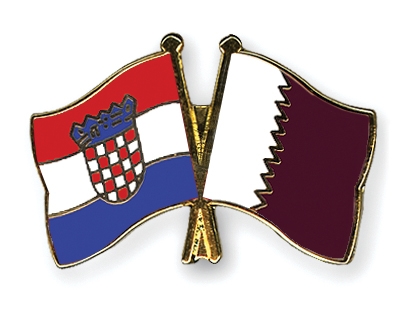 Fahnen Pins Kroatien Katar