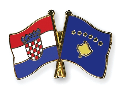 Fahnen Pins Kroatien Kosovo