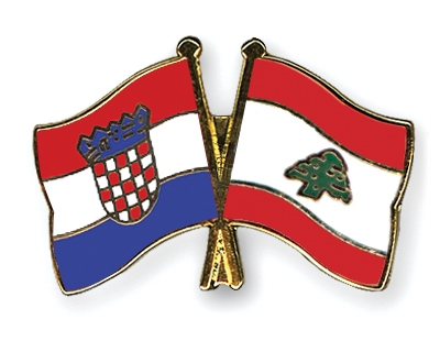 Fahnen Pins Kroatien Libanon