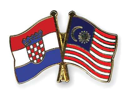 Fahnen Pins Kroatien Malaysia