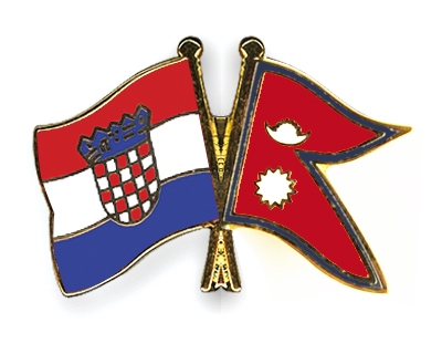 Fahnen Pins Kroatien Nepal