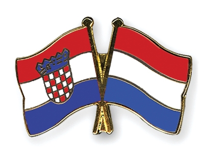 Fahnen Pins Kroatien Niederlande