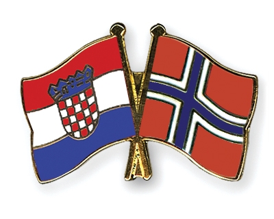 Fahnen Pins Kroatien Norwegen