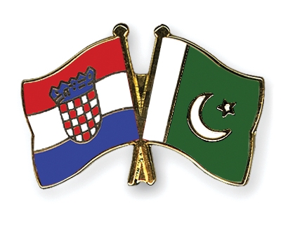 Fahnen Pins Kroatien Pakistan