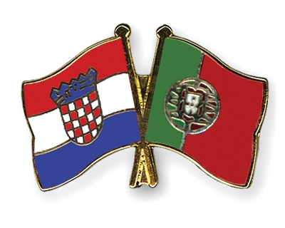 Fahnen Pins Kroatien Portugal
