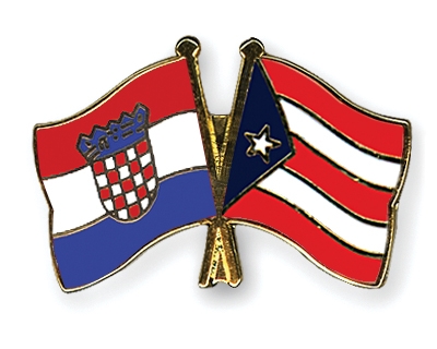 Fahnen Pins Kroatien Puerto-Rico