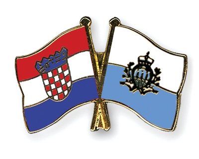 Fahnen Pins Kroatien San-Marino