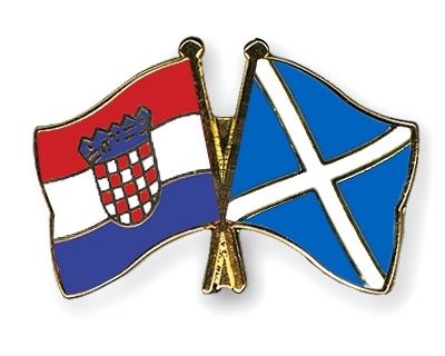 Fahnen Pins Kroatien Schottland