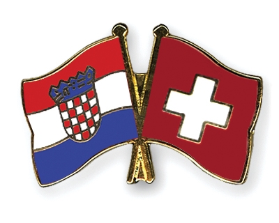 Fahnen Pins Kroatien Schweiz