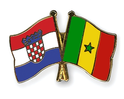 Fahnen Pins Kroatien Senegal