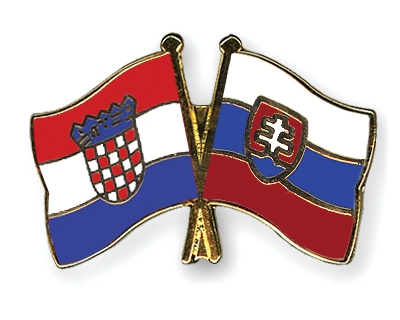 Fahnen Pins Kroatien Slowakei