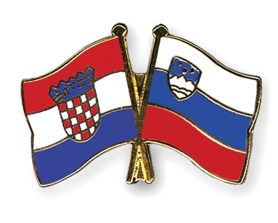 Fahnen Pins Kroatien Slowenien