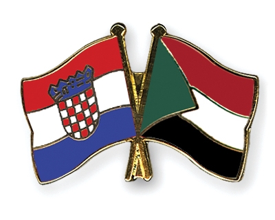 Fahnen Pins Kroatien Sudan