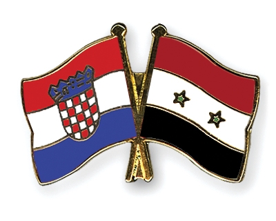Fahnen Pins Kroatien Syrien
