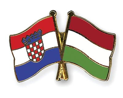 Fahnen Pins Kroatien Ungarn