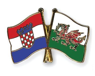 Fahnen Pins Kroatien Wales