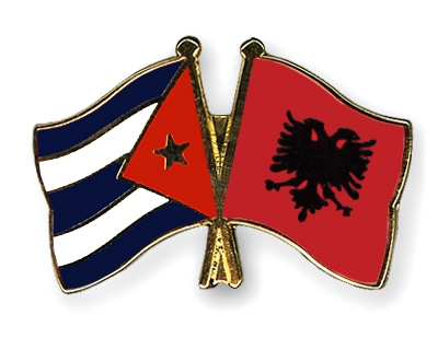 Fahnen Pins Kuba Albanien