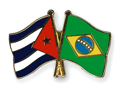 Fahnen Pins Kuba Brasilien