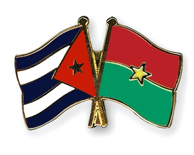 Fahnen Pins Kuba Burkina-Faso