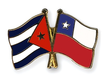 Fahnen Pins Kuba Chile