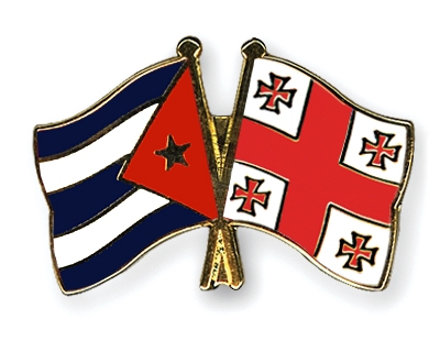 Fahnen Pins Kuba Georgien