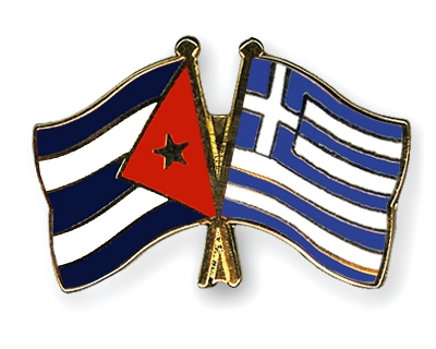 Fahnen Pins Kuba Griechenland