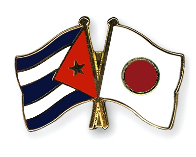 Fahnen Pins Kuba Japan