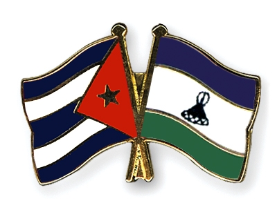 Fahnen Pins Kuba Lesotho