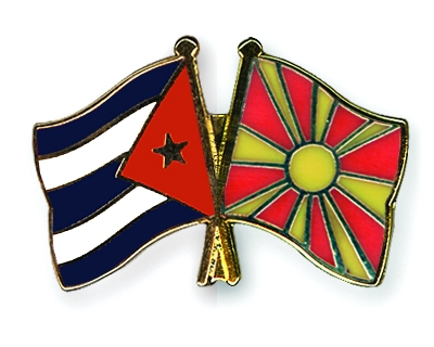 Fahnen Pins Kuba Mazedonien