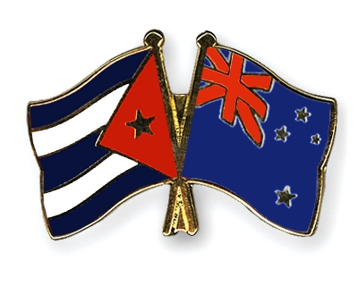 Fahnen Pins Kuba Neuseeland