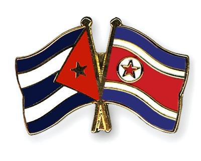 Fahnen Pins Kuba Nordkorea