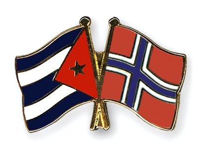 Fahnen Pins Kuba Norwegen