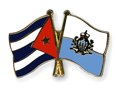 Fahnen Pins Kuba San-Marino