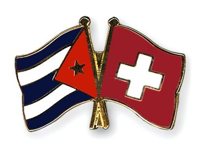 Fahnen Pins Kuba Schweiz