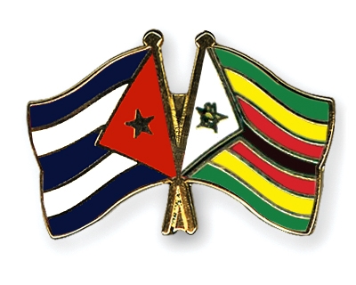 Fahnen Pins Kuba Simbabwe