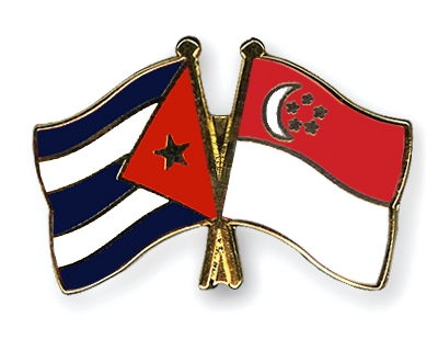 Fahnen Pins Kuba Singapur
