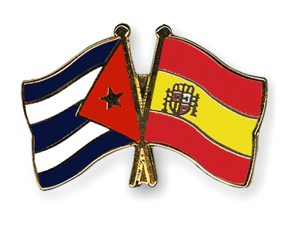Fahnen Pins Kuba Spanien