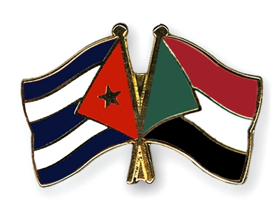 Fahnen Pins Kuba Sudan