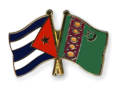 Fahnen Pins Kuba Turkmenistan