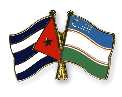 Fahnen Pins Kuba Usbekistan