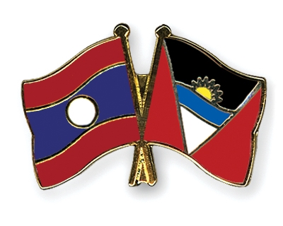Fahnen Pins Laos Antigua-und-Barbuda